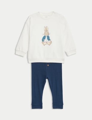 

Boys M&S Collection 2pc Cotton Rich Peter Rabbit™ Outfit (0-3 Yrs) - Blue Mix, Blue Mix