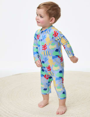 

Boys M&S Collection 2pc Sea Print Long Sleeve Swim Set (0-3 Yrs) - Multi, Multi