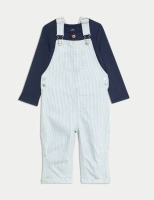 

Boys M&S Collection 2pc Pure Cotton Top & Bottom Outfit (0-3 Yrs) - Blue Mix, Blue Mix