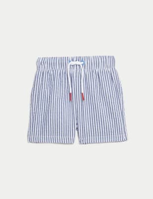 

Boys M&S Collection Cotton Blend Striped Swim Shorts (0-3 Yrs) - Navy Mix, Navy Mix