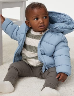 

Boys M&S Collection Stormwear™ Padded Jacket (0-3 Yrs) - Light Blue, Light Blue