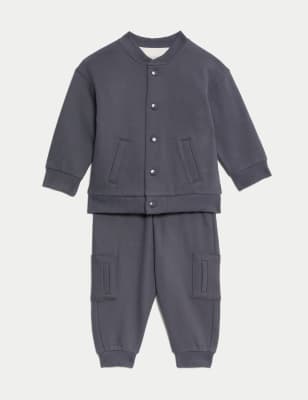 

Boys M&S Collection 3pc Cotton Rich Outfit (0-3 Yrs) - Charcoal, Charcoal