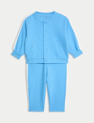 

Boys M&S Collection 2pc Pure Cotton Outfit (0-3 Yrs) - Blue, Blue