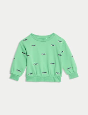 

Boys M&S Collection Pure Cotton Embroidered Sweatshirt (0-3 Yrs) - Green, Green