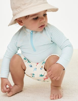 

Boys M&S Collection Striped Long Sleeve Swim Set (0-3 Yrs) - Cream Mix, Cream Mix