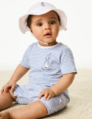 

Boys M&S Collection 2pc Pure Cotton Peter Rabbit™ Outfit (0-3 Yrs) - Blue Mix, Blue Mix