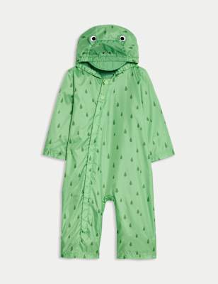 

Unisex,Boys,Girls M&S Collection Hooded Frog Puddlesuit (0-3 Yrs) - Green Mix, Green Mix