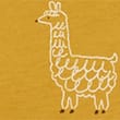 Cotton Llama Print Dress (0-3 Yrs), RUSSIAN GOLD, swatch