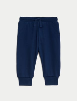 

M&S Collection Pantalón deportivo liso de algodón (0-3 años) - Navy, Navy