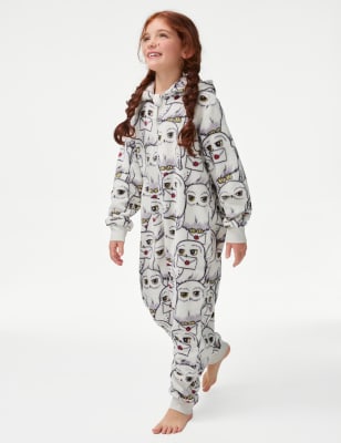 

M&S Collection Einteiler aus Fleece mit Harry Potter™ Hedwig-Motiv (6-16 J.) - White, White