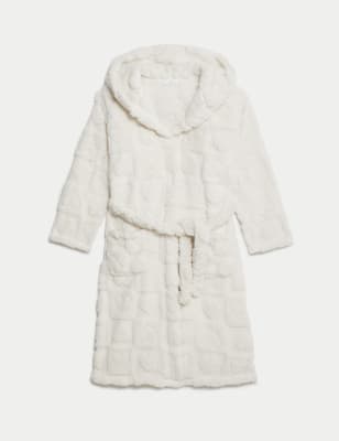 

Boys M&S Collection Heart Hooded Dressing Gown (1-16 Yrs) - Ivory Mix, Ivory Mix