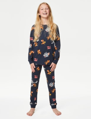 

M&S Collection Schlafanzug mit Tom & Jerry™-Motiv (3-16 J.) - Navy Mix, Navy Mix
