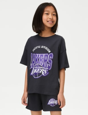 

Girls M&S Collection NBA Pure Cotton LA Lakers Pyjamas (6-16 Yrs) - Carbon, Carbon