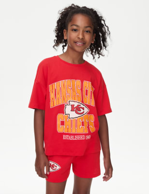 

Girls M&S Collection Pure Cotton NFL Kansas City Chiefs Pyjamas (6-16 Yrs) - Cherry Red, Cherry Red