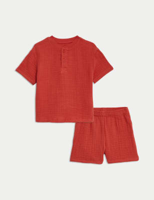 

Boys M&S Collection Pure Cotton Pyjamas (1-8 Yrs) - Red Mix, Red Mix