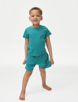 

M&S Collection Pijama 100 % algodón con diseño gofrado (1-8 años) - Green, Green
