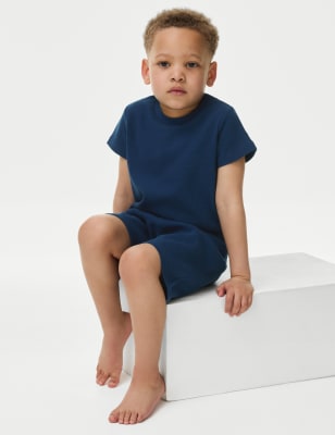

M&S Collection Pijama 100 % algodón con diseño gofrado (1-8 años) - Indigo, Indigo