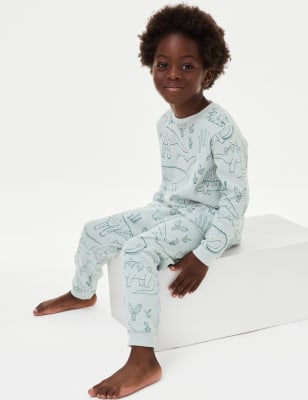 

Boys M&S Collection Pure Cotton Dinosaur Pyjamas (1-8 Yrs) - Light Mint, Light Mint