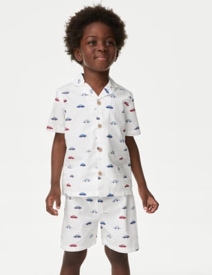 

Boys M&S Collection Pure Cotton Car Pyjamas (1-8 Yrs) - White Mix, White Mix