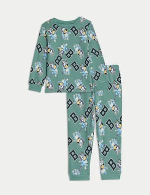 M&S Collection Boys Bluey Pyjamas (1-7 Yrs) - 2-3 Y - Green, Green