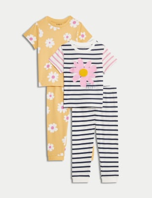 

Girls M&S Collection 2pk Pure Cotton Floral and Stripe Pyjama Sets (1-8 Yrs) - Yellow Mix, Yellow Mix