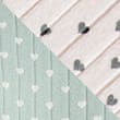Heart Print Ribbed Long Sleeve Pyjama Set, GREEN MIX, swatch