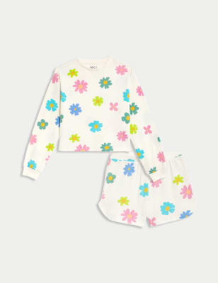 

Girls M&S Collection Cotton Blend Floral Pyjamas (12 Mths - 16 Yrs) - Ecru Mix, Ecru Mix