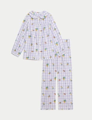 

Girls M&S Collection Pure Cotton Fruit Print Pyjamas (1-8 Yrs) - Lilac, Lilac