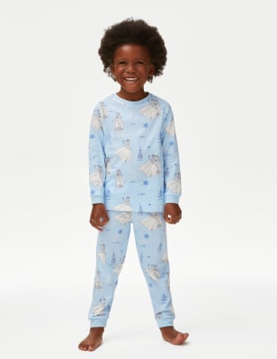 

M&S Collection Schlafanzug aus reiner Baumwolle mit Frozen™-Motiv (2-8 J.) - Light Blue Mix, Light Blue Mix