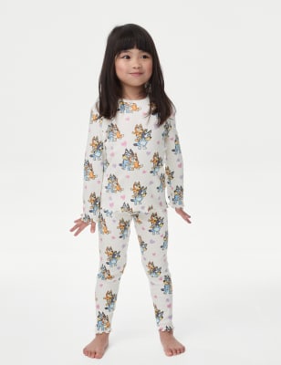 M&S Collection Girls Bluey Pyjamas (1-7 Yrs) - 2-3 Y - Ivory, Ivory