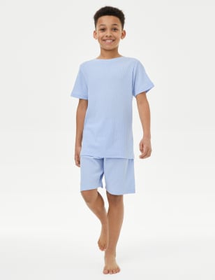 

M&S Collection Pijama gofrado con algodón (6-16 años) - Light Blue, Light Blue