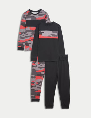 

M&S Collection Pack de 2 pijamas 100% algodón de camuflaje (6-16 años) - Chilli, Chilli