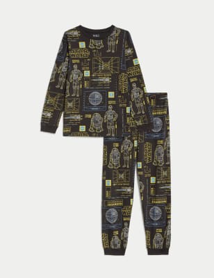 M&S Boys Star Wars Pyjamas (5-14 Yrs) - 8-9 Y - Carbon, Carbon