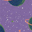 Cotton Rich Space Pyjamas, PURPLE MIX, swatch