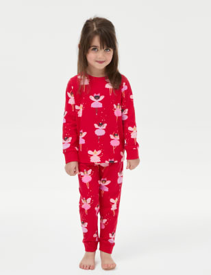 

Girls M&S Collection Pure Cotton Fairy Pyjamas (1-8 Yrs) - Red Mix, Red Mix