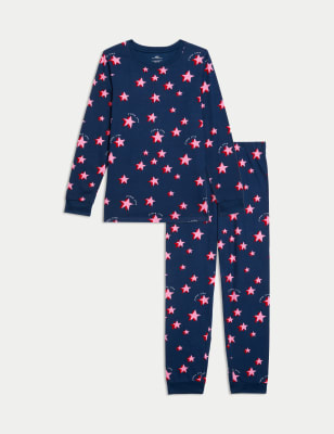 

Girls M&S Collection Pure Cotton Star Pyjamas (1-16 Yrs) - Navy, Navy