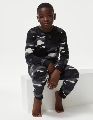 

Boys M&S Collection Fleece Camouflage Pyjamas (1-16 Yrs) - Black C, Black C