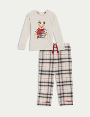 

Boys Kids' Spencer Bear™ Family Christmas Pyjamas (1-16 Yrs) - Oatmeal Mix, Oatmeal Mix