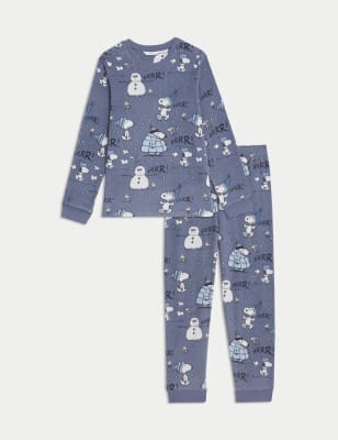 

Girls M&S Collection Snoopy™ Fleece Pyjamas (6-16 Yrs) - Blue, Blue