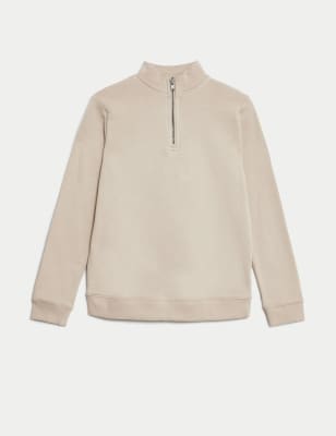 

Boys M&S Collection Cotton Rich Half Zip Sweatshirt (6-16 Yrs) - Natural, Natural