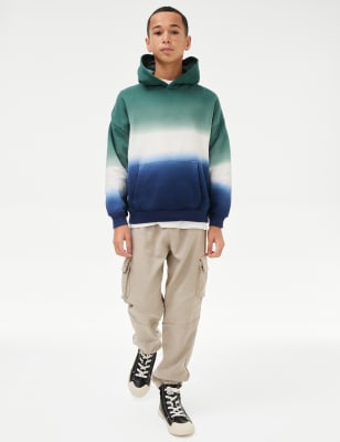 

Boys M&S Collection Cotton Rich Ombre Hoodie (6-16 Yrs) - Blue Mix, Blue Mix