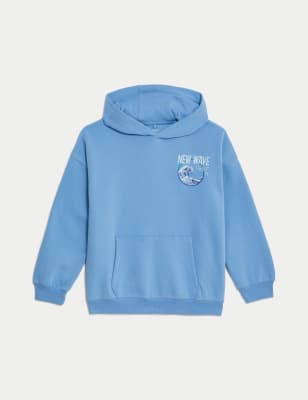 

M&S Collection Sudadera con capucha de algodón 'New Wave' (6-16 años) - Blue, Blue