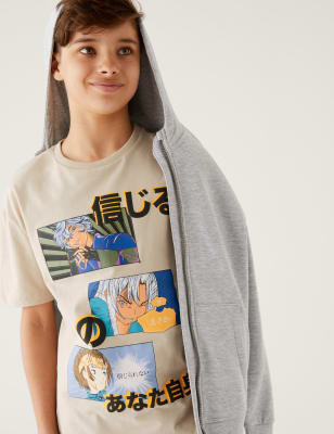 

Marks & Spencer Pure Cotton Anime T-Shirt (BOYS, STONE, 13-14)