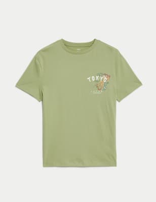 

Boys M&S Collection Pure Cotton Tiger Graphic T-Shirt (6-16 Yrs) - Khaki, Khaki