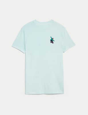 

M&S Collection Camiseta 100% algodón con aplique de palmeras (6-16 años) - Blue, Blue