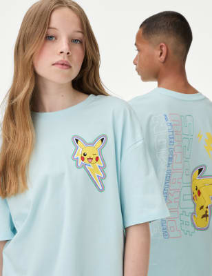 

M&S Collection T-Shirt aus reiner Baumwolle mit Pokémon-Motiv (6-16 Jahre) - Blue, Blue