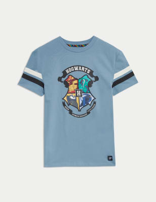 

Boys,Unisex,Girls M&S Collection Pure Cotton Harry Potter™ T-Shirt (6-16 Yrs) - Blue, Blue