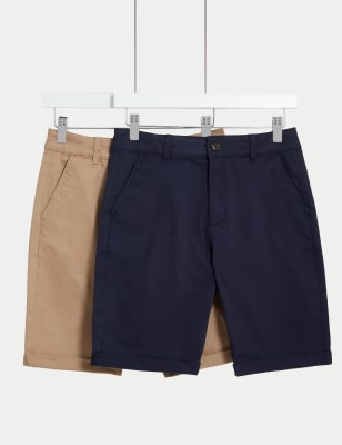 

Boys M&S Collection 2pk Cotton Rich Chinos (6-16 Yrs) - Navy Mix, Navy Mix