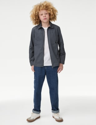

M&S Collection Ripstop-Hemd aus reiner Baumwolle (2-16 J.) - Carbon, Carbon