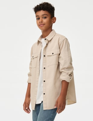 

Boys M&S Collection Pure Cotton Shirt & T-Shirt Set (6-16 Yrs) - Oatmeal, Oatmeal